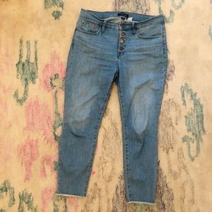 J Crew size 29p 9” high rise toothpick jean
